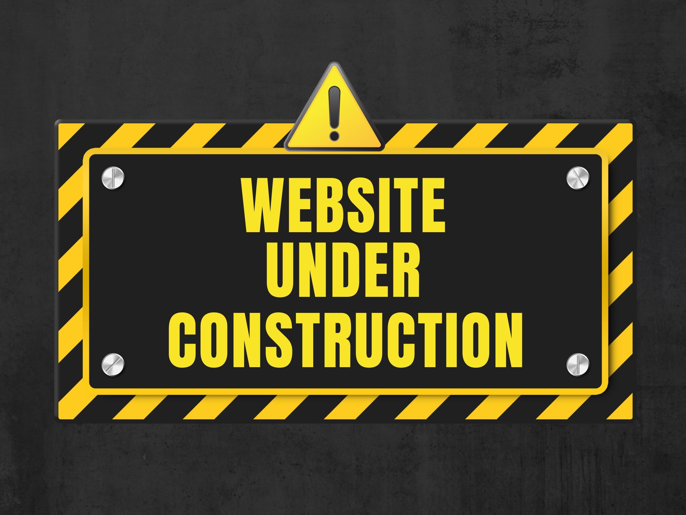 Yellow and Black Modern Grunge Simple Under Construction